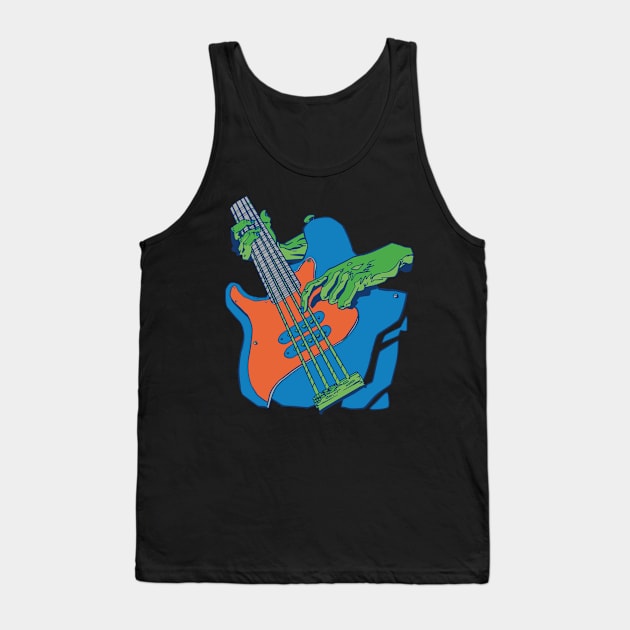 Zombie Playing Bass Guitar Tank Top by SLAG_Creative